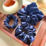 Oxford-Blue-Armani-Satin-Scrunchie